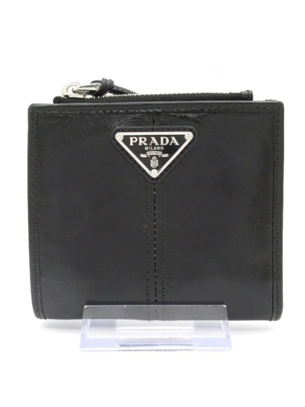 Prada Bifold Wallet Black Leather